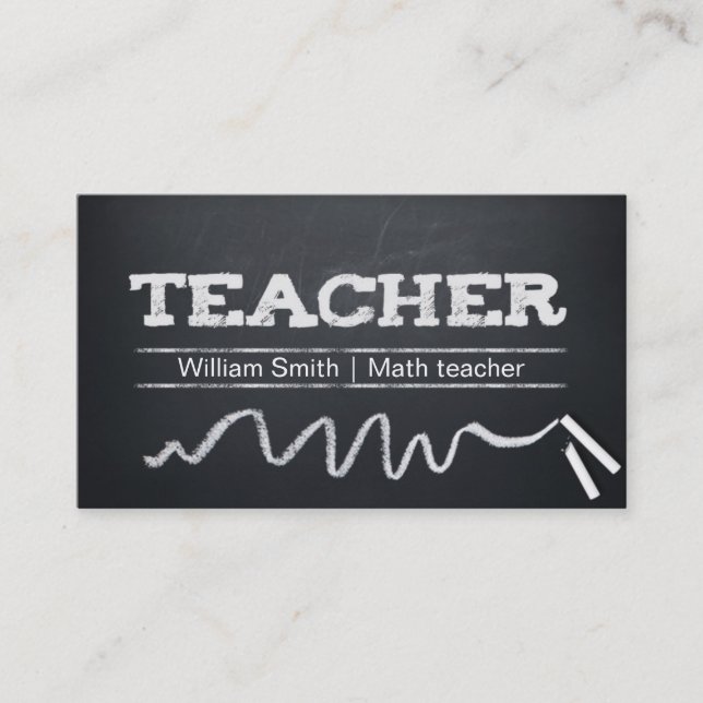 Carte De Visite Tableau de bord du professeur de mathématiques Tut (Devant)