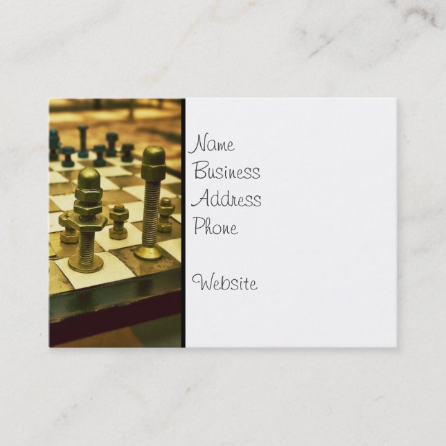 Carte De Visite Tableau d'échecs cool avec des noeuds et des boulo (Devant)
