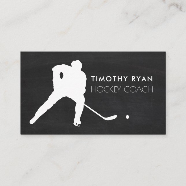 Carte De Visite Tableau, Joueur de hockey, Entraîneur de hockey (Devant)