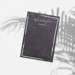 Carte De Visite tableau noir simple Affichage du cadre d'écoute aj