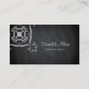 Carte De Visite Tableau noir Vintage professionnel Damas