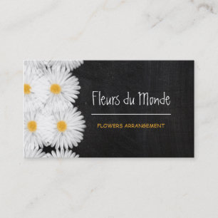 Carte De Visite Tableau rustique de marguerites de jardin floral