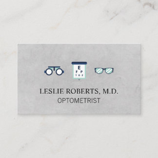 Carte De Visite Tableau visuel des lunettes de prescription | Opto
