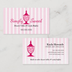 Carte De Visite Tableaux de buffet et de dessert de sucrerie