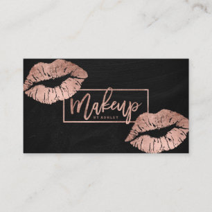 Carte De Visite Taches de maquillage en noir rose