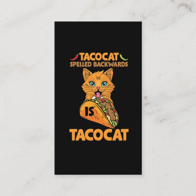 Carte De Visite Taco Cat s'est écroulé (Devant)