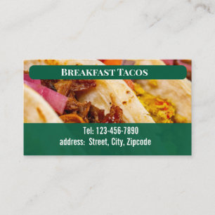 Carte De Visite tacos du petit-déjeuner
