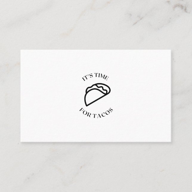 Carte De Visite Tacos heure mexicaine de restauration rapide (Devant)