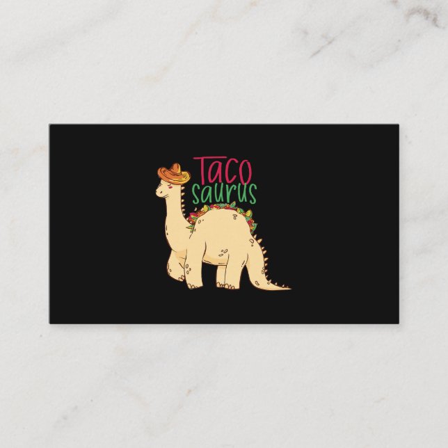 Carte De Visite Tacosaurus Funny Cinco de Mayo Taco Dinosaur Lover (Devant)