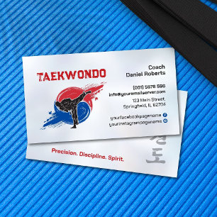 Carte De Visite Taekwondo Coach - Artiste martiale et Taegeuk