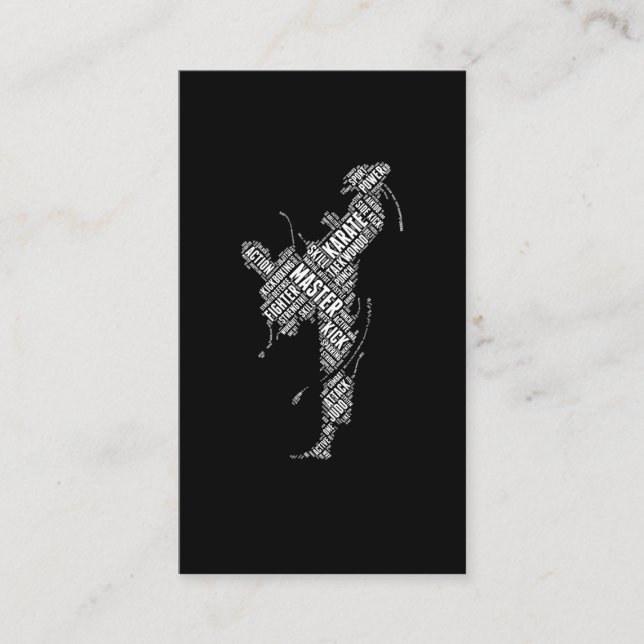 Carte De Visite Taekwondo Judo Karate Fighter Martial Arts (Devant)