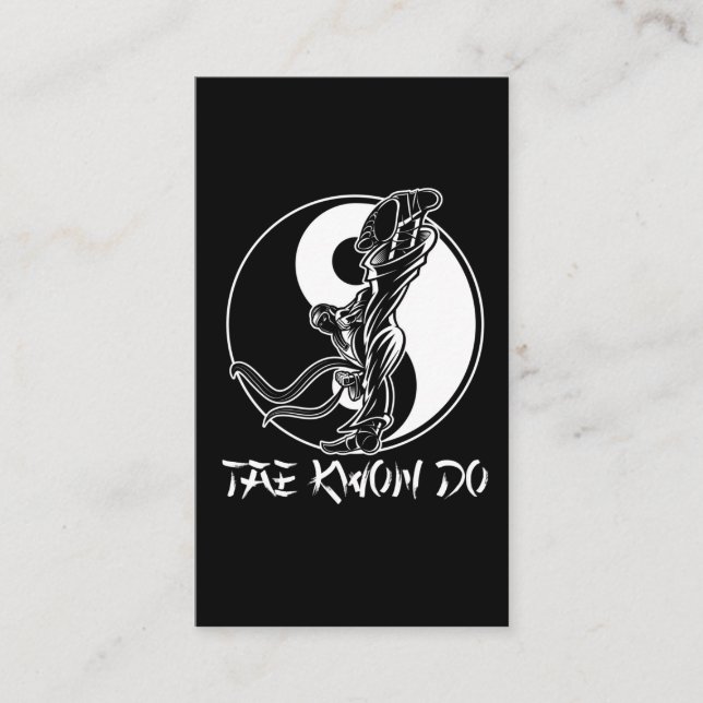 Carte De Visite Taekwondo Martial Arts Tae kwon do Self Defense (Devant)