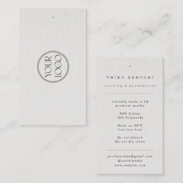 Carte De Visite Tag de tissu de lin minimaliste