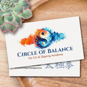 Carte De Visite Tai Chi et Qigong - Solde énergétique Yin Yang