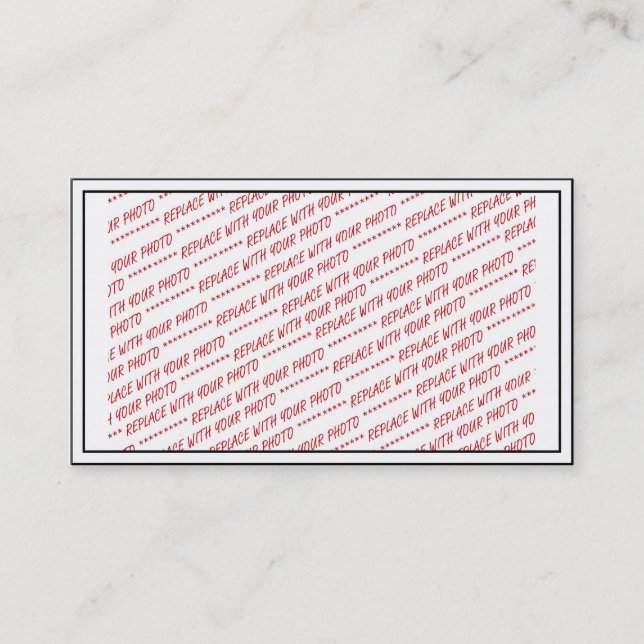 Carte De Visite Taille spécifique - Pour utilisation avec 7x5 Phot (Devant)