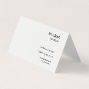 Carte De Visite Taille standard minimaliste blanche moderne