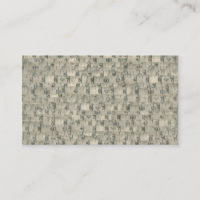 Carte De Visite Tailleur de mesure de bandes de cru (Devant)