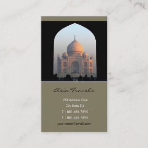 Carte De Visite Taj Mahal, lumière de l'aube Inde Photo d'archite