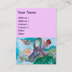CARTE DE VISITE TALE DE FOYER TURQUE / PHOENIX DE VOL AVEC POMME