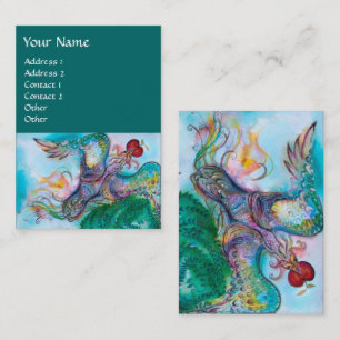 CARTE DE VISITE TALE DE FOYER TURQUE / PHOENIX DE VOL AVEC POMME