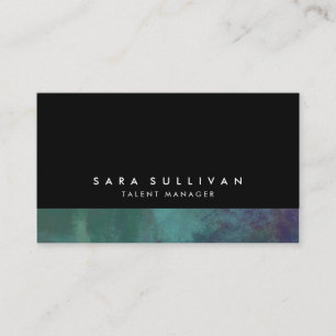 Carte De Visite Talent Manager Turquoise Abstrait Grunge Gradient