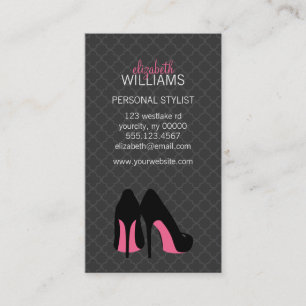 Carte De Visite Talons de Stiletto rose