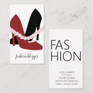 Carte De Visite Talons Mignons Perles Blogueuse Fashionista Fémini