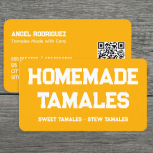 Carte De Visite Tamales Custom QR