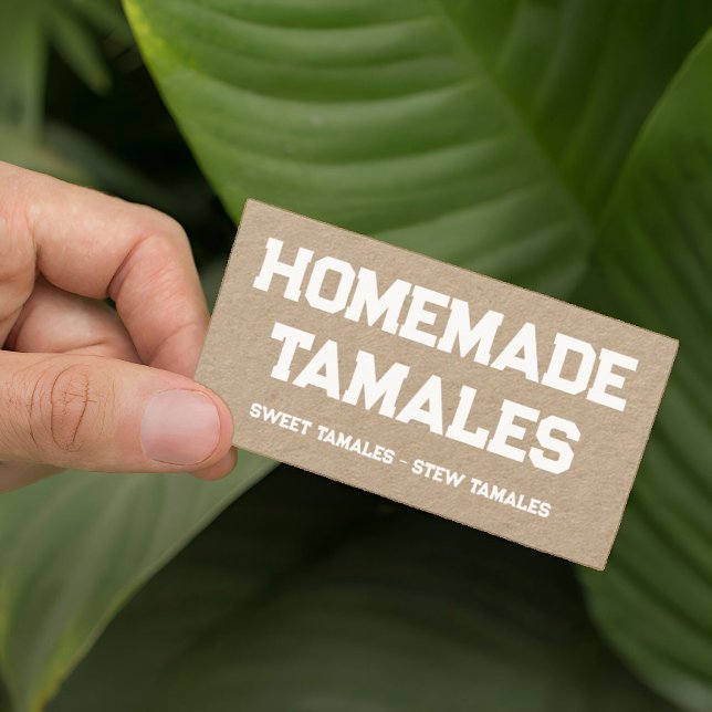 Carte De Visite Tamales maison (Homemade Tamales Visiting Card)
