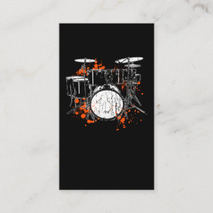 Carte De Visite Tambour à tambour rétro