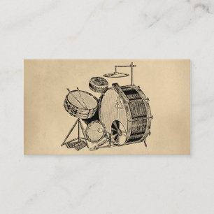 Carte De Visite Tambours vintages de kit de tambour