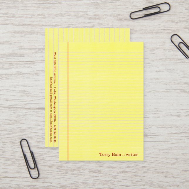 Carte De Visite Tampon (Devant/Arrière en situation)