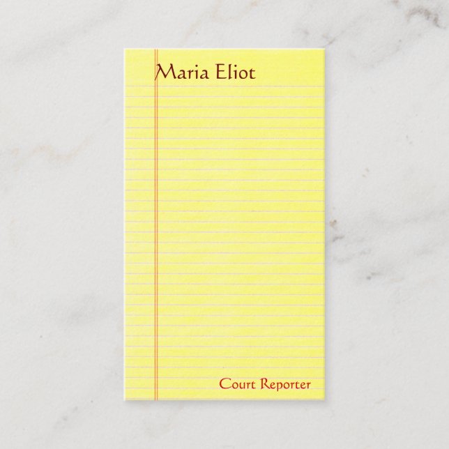 Carte De Visite Tampon (sténographe judiciaire, greffier, (Devant)