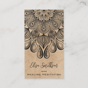 Carte De Visite Tan Mandala Yoga Reiki Guérison Méditation Naturel