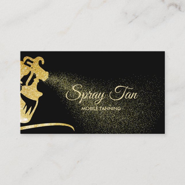 Carte De Visite Tanning Spray Gold (Devant)