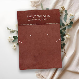 CARTE DE VISITE TANTE EN CUIR ROUGE ÉCRAN ÉCRAN DE LA TÊTE