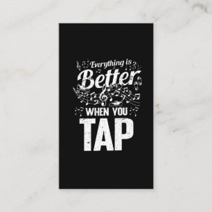 Carte De Visite Tap Dancer Notes musicales Step Dance Enseignant