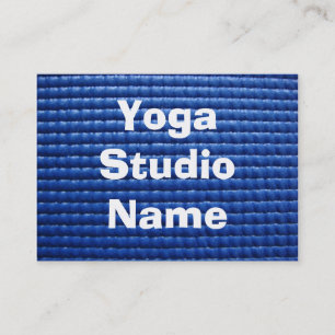 Carte De Visite Tapis collant bleu de yoga