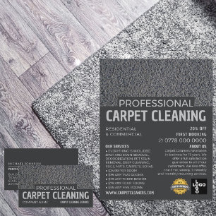 Carte De Visite Tapis Gris, Nettoyeur De Tapis, Service De Nettoya