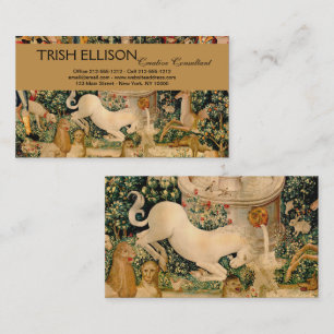 Carte De Visite Tapisseries Unicorne Trouvé Légende Mythique