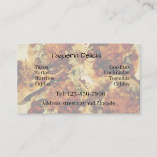 Carte De Visite taqueria / restaurant editable card 