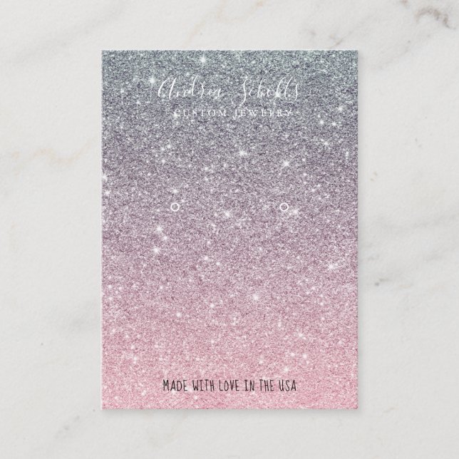 Carte De Visite Tarjeta De Visita  Elegant Glitter Glitter Modern  (Devant)