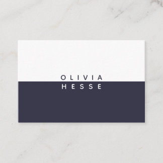 Carte De Visite Tarjeta visita Minimal DarkBlue White BusinessCard