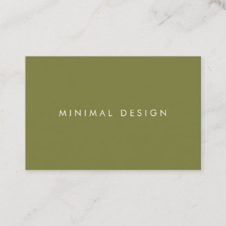Carte De Visite Tarjeta visita Minimal Green & White BusinessCard