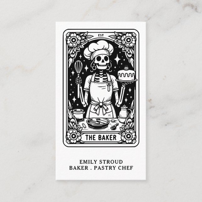 Carte de visite Tarot Baker (Devant)