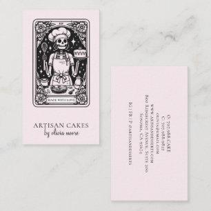 Carte De Visite Tarot Baker Blush Rose Pâtissier