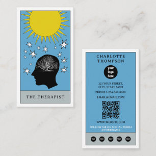 Carte De Visite Tarot céleste - Logo du conseiller en thérapie sol