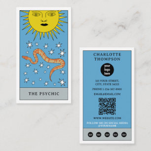 Carte De Visite Tarot céleste Sun Snake Logo psychique