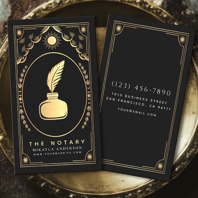 Carte De Visite Tarot Gold & Noir Noir Noir Noir Noir Noir (Créateur téléchargé)