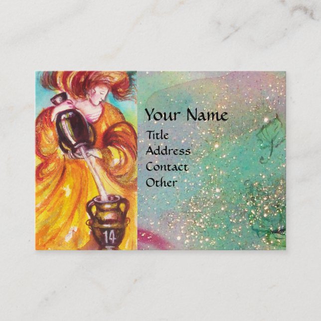 CARTE DE VISITE TAROTES DES OMBRES PERDUES / LA TEMPÉRANCE (Devant)